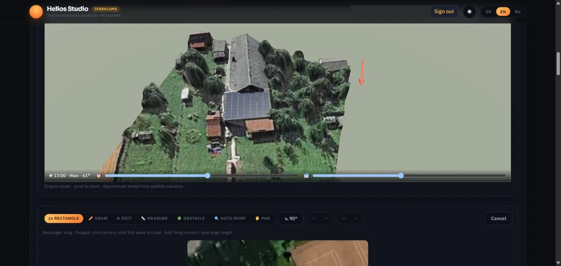 Helios Studio — 3D roof model